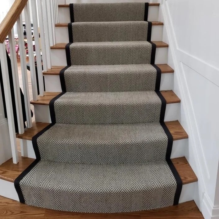 Herringbone carpet shop for stairs